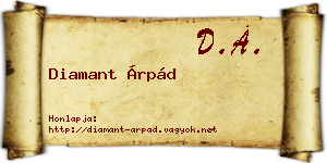 Diamant Árpád névjegykártya